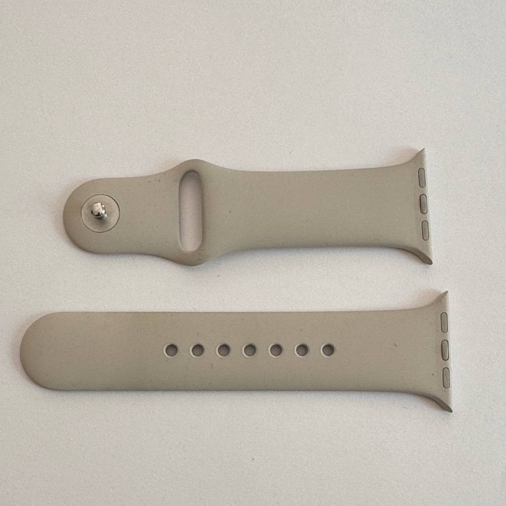 Beige Silicone apple Watch Band
